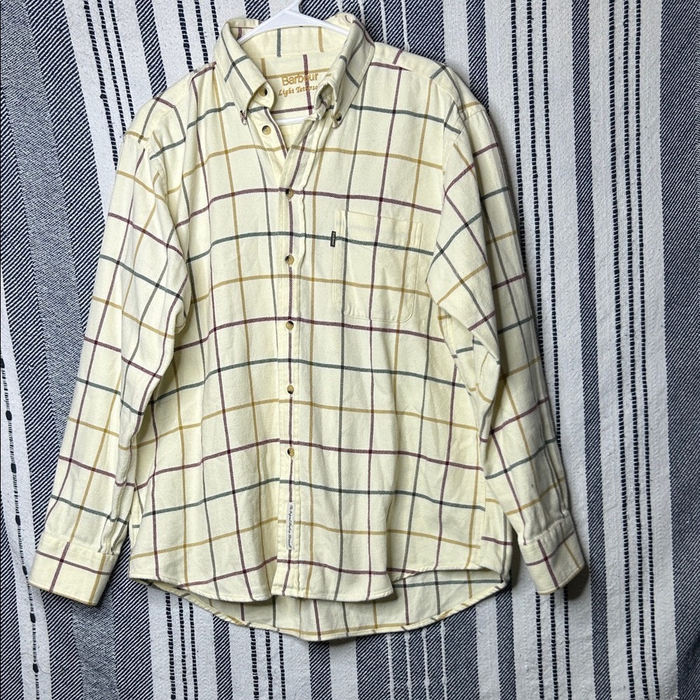 Barbour Plaid Flannel Button Up Top